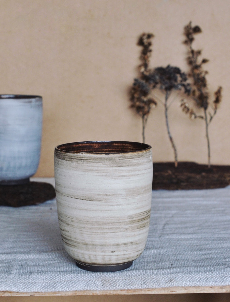 vaso yunomi blanco
