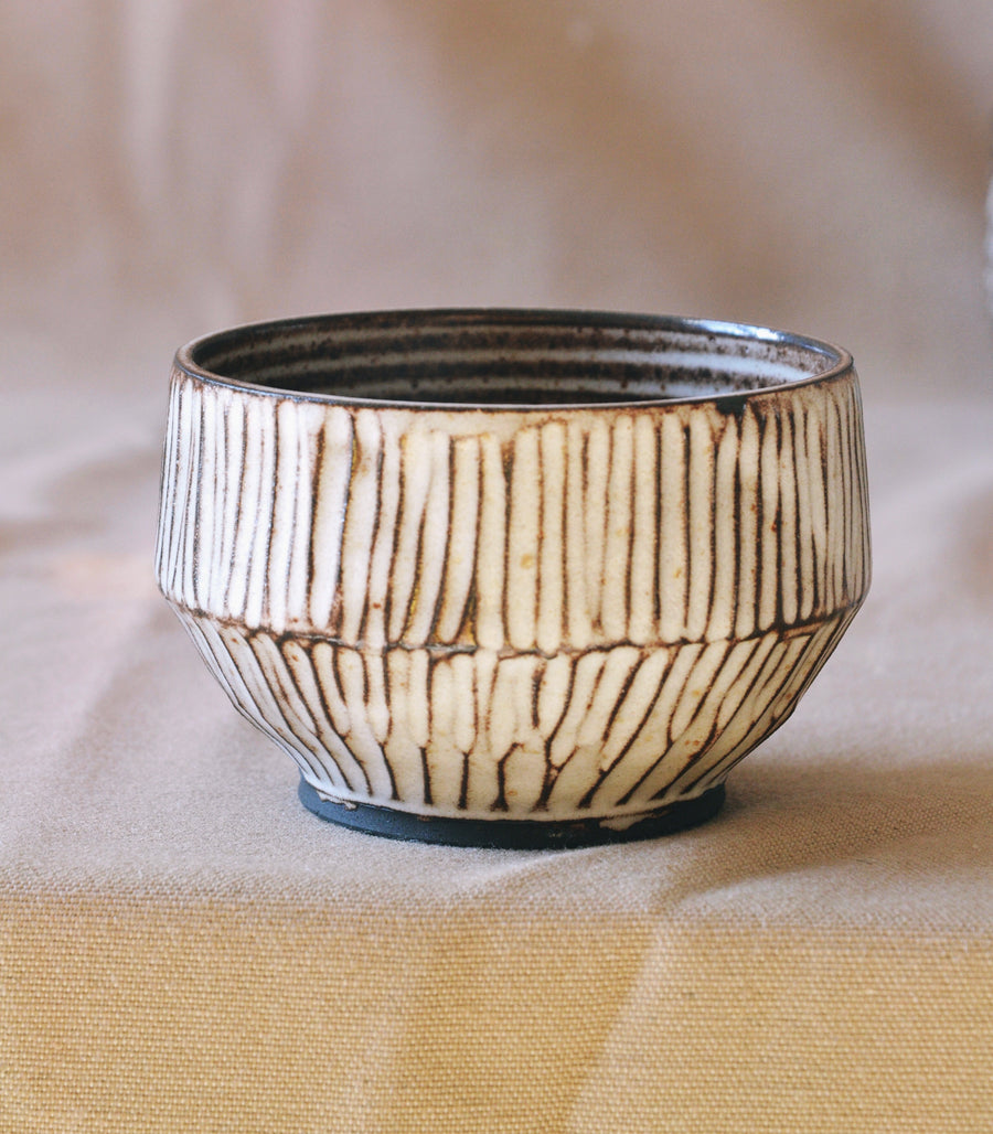 Chawan blanco motas no1